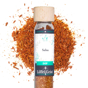 Salsa Dip im Reagenzglas