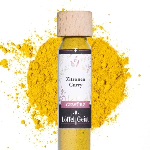 Zitronen Curry Gewürz im Reagenzglas