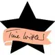 Schwarzer Stern mit Schriftzug True White